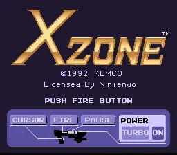 X Zone: tela de título