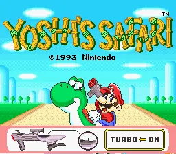 Yoshi's Safari: tela de título